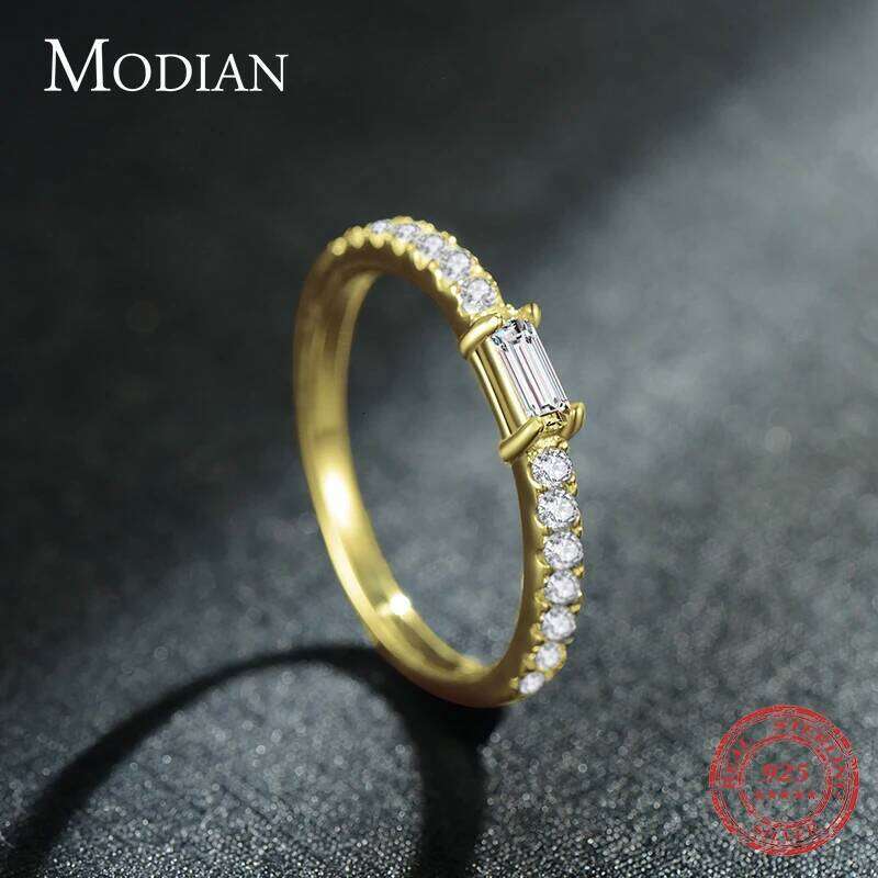 Modian Top Quality Real 925 Sterling Silver Classic Charm AAAAA Zirconia Wedding Finger Rings For Women Fine Jewelry anel H260312