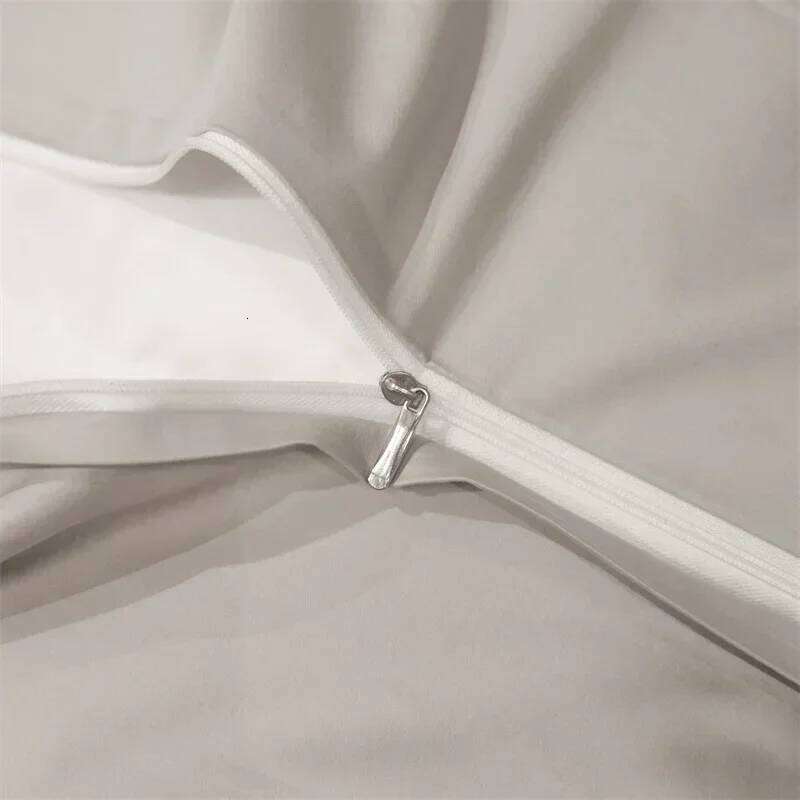 White Egyptian Cotton Bedding Sets Queen King Size Embroidery Duvet Cover Flat/Fitted Sheet Bed Linen Hotel Style Home Textiles H260312