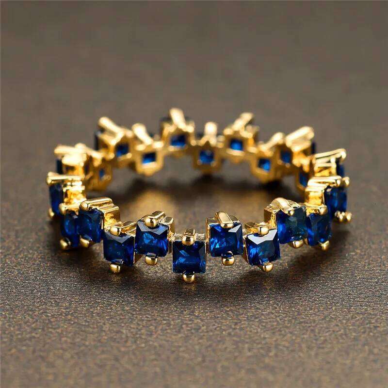 Female Light Purple Zircon Stone Ring Cute Gold Color Summer Wedding Jewelry For Women H260312