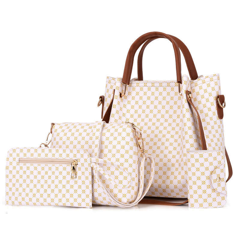 luxury fashion bags Retro Single Shoulder Handbag Four-Piece Set Mother-Daughter Women's Printed Crossbody Bag