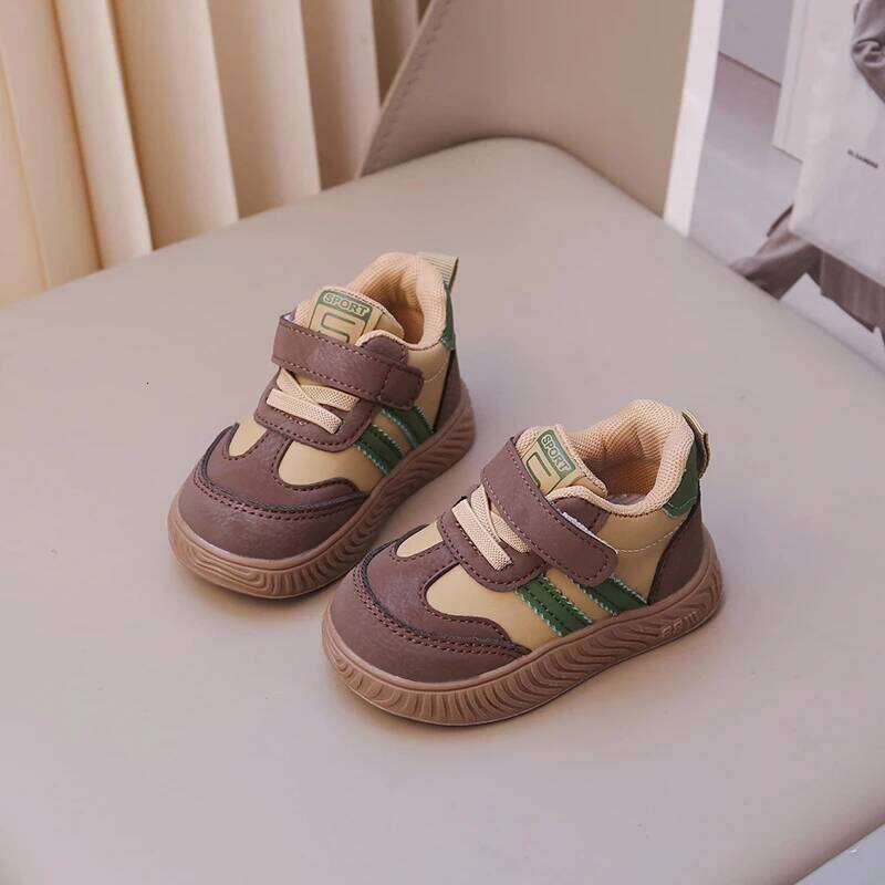 Children's Sneakers Baby Walking Size 16-26 Brown Boys Girls Casual Four Seasons 0-4 Years Old Kids Single Shoes H260312