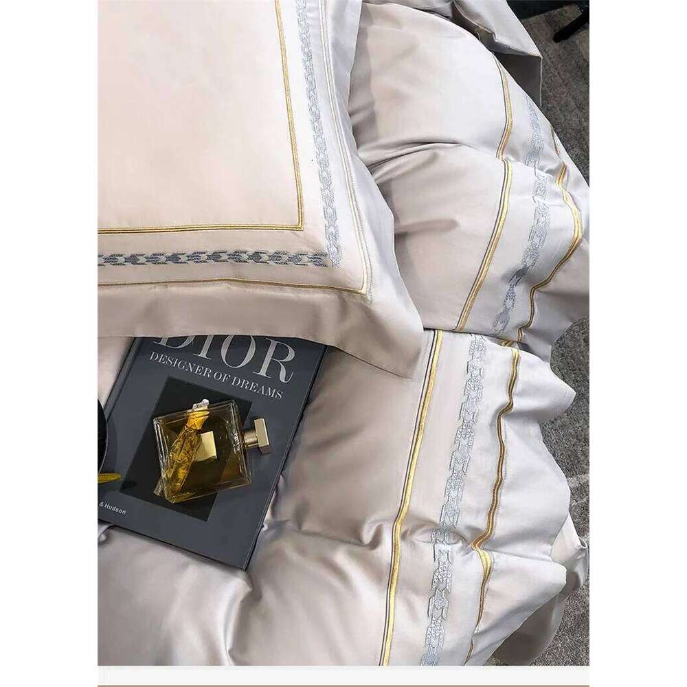 200s Long-Staple Four-Piece Set Pure 100% Cotton Bed Sheet Quilt Cover European-Style High-End Household H260312
