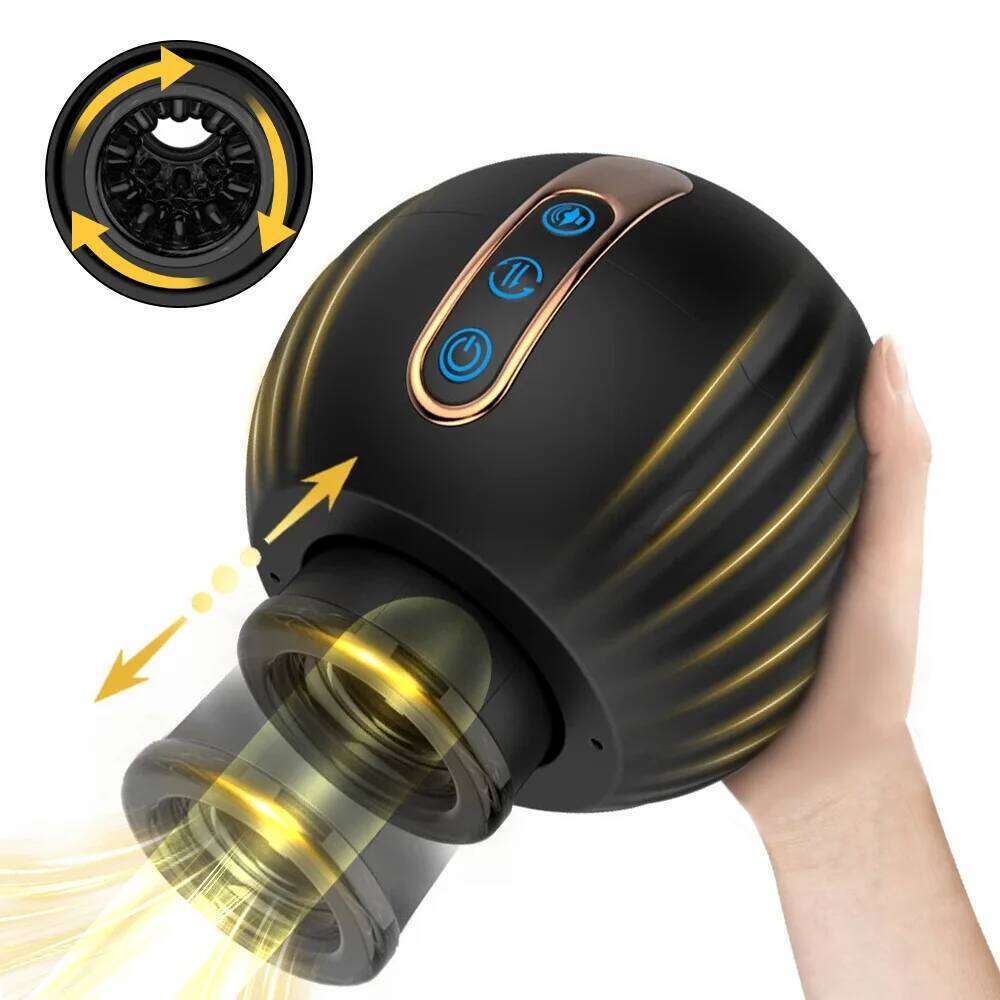 Telescopic Rotation Male Masturbator 3D Realistic Sleeve Vagina Masturbation Equipment Sex Toys for Men Automatic Mastubator Z260312