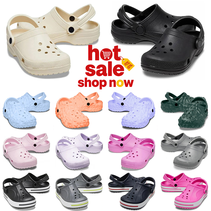Free shipping Classic Clog Sandals Lightning Kids Sandal Beach Clogs Red Black Grey Pink Blue Brown White Outdoor Men Women Flat Shoes