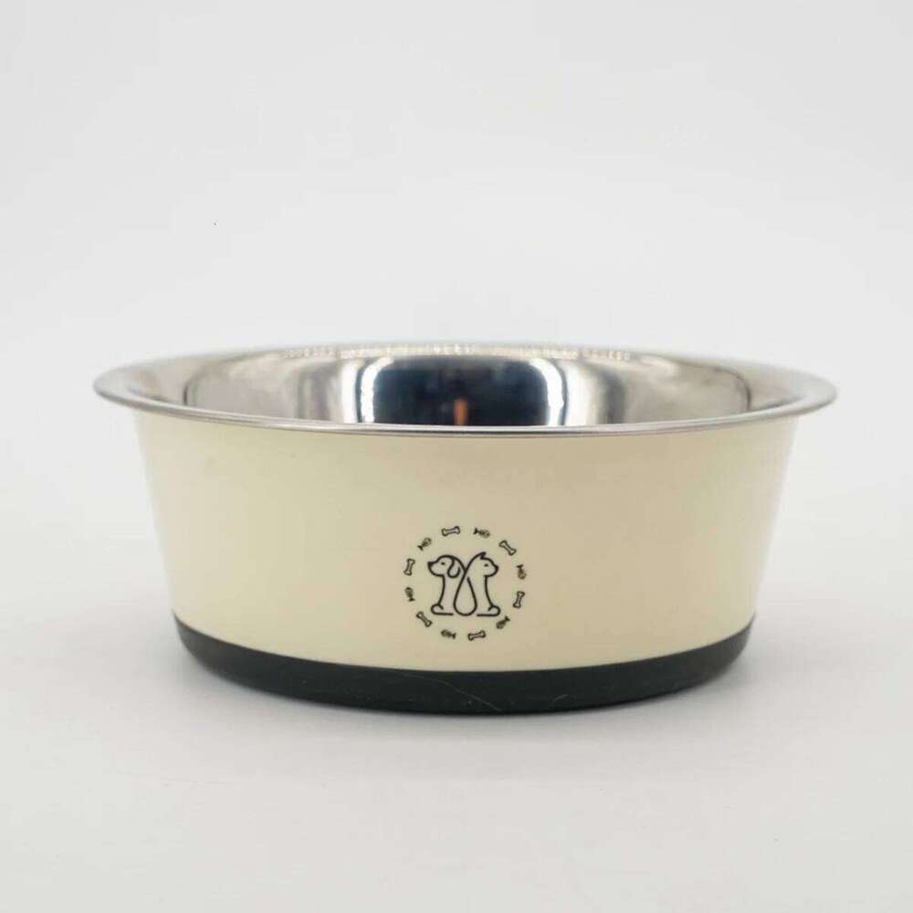 1PC Stainless Steel Dog Food Cat Anti-tip Non-slip Pet Bowl 26Y0312