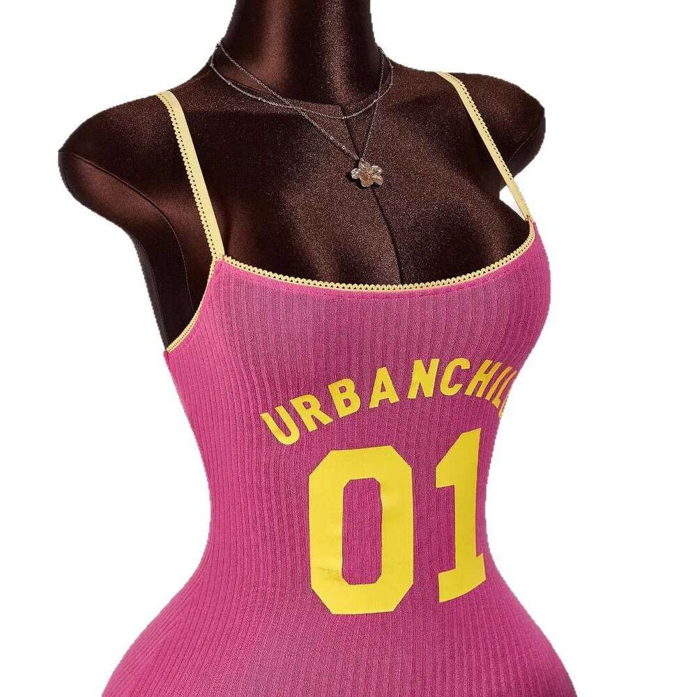Cross-border fashion printed ins camisole for women, new summer style, sexy and slim-fitting bodycon dress