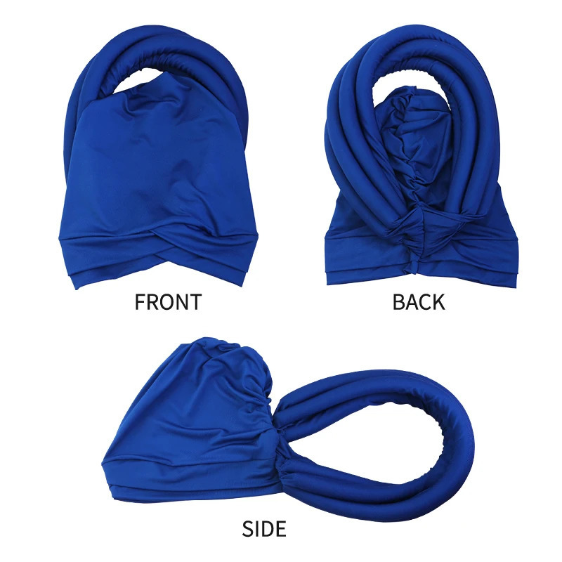 Women Ready African Auto Headtie Big Braid Sponge Turban Cap Head Wraps Elegant Nigerian Wedding Hat Hijabs Caps Headwear 260304