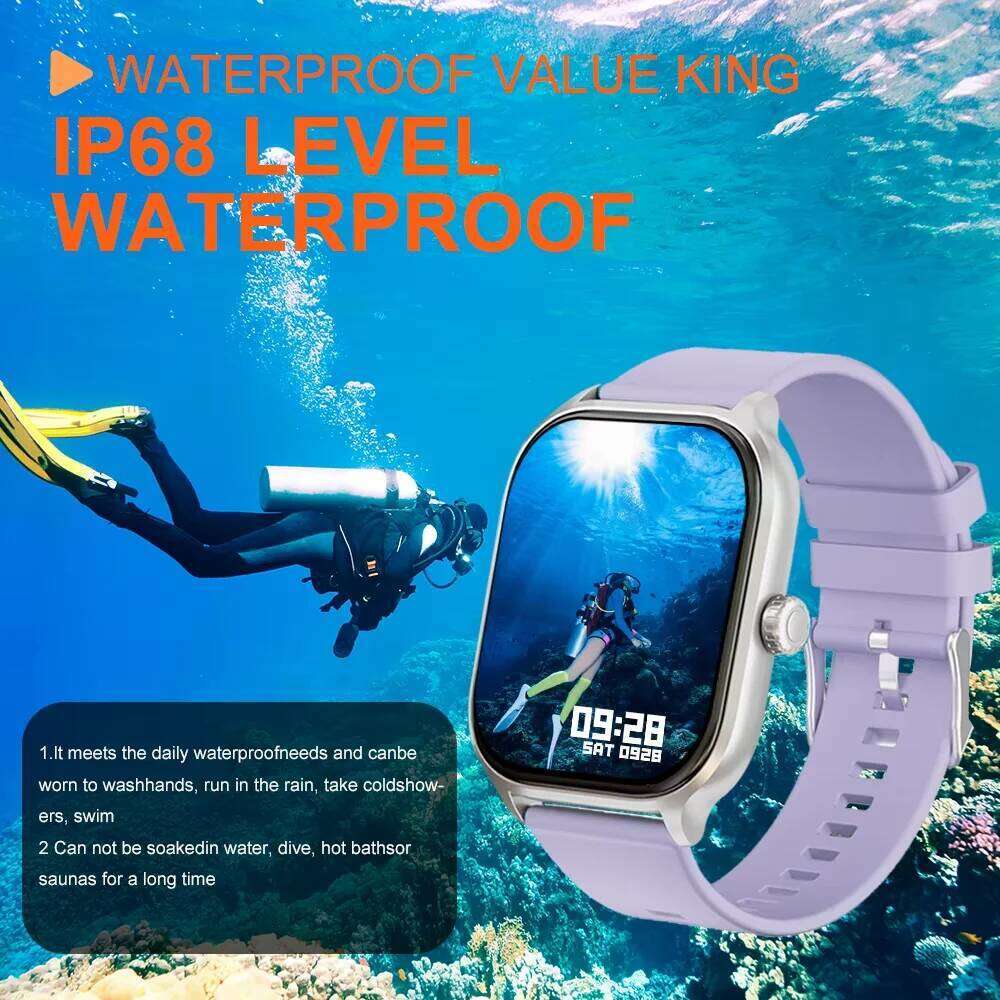 LAXASFIT Smartwatch Health Monitoring Bluetooth Calling IP68 Water Resistance All-Day Heart Rate Tracking For Men and Women