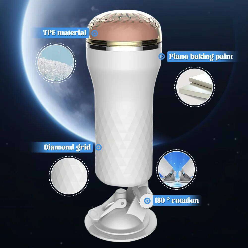 Men's Masturbation Penis Trainer Male Manual Masturbator Hands-Free Suction Cup 3D Simulation Pocket Pussy Sex Toy For Men Z260312