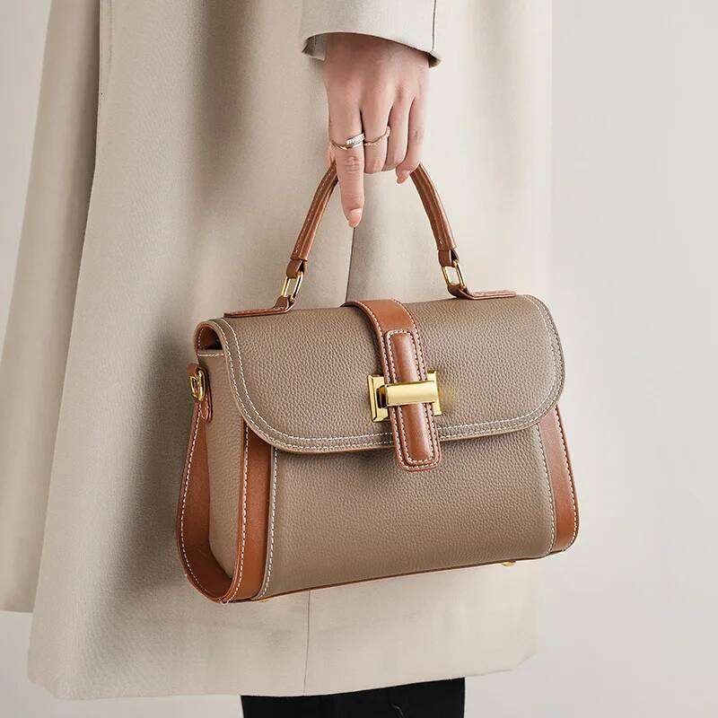 Luxury Handbags Female Crossbody Small Square Shoulder Bag Mom Women Bags New Fashion 2025 Genuine Cowhide Leather Satchel