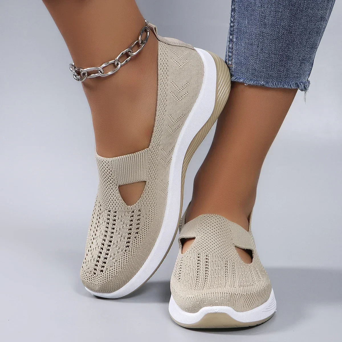 Womens Casual Shoes Breathable Comfortable Orthopedic Shoes Non Slip Sneakers For Spring And Summer Arrival Women Mesh 260227