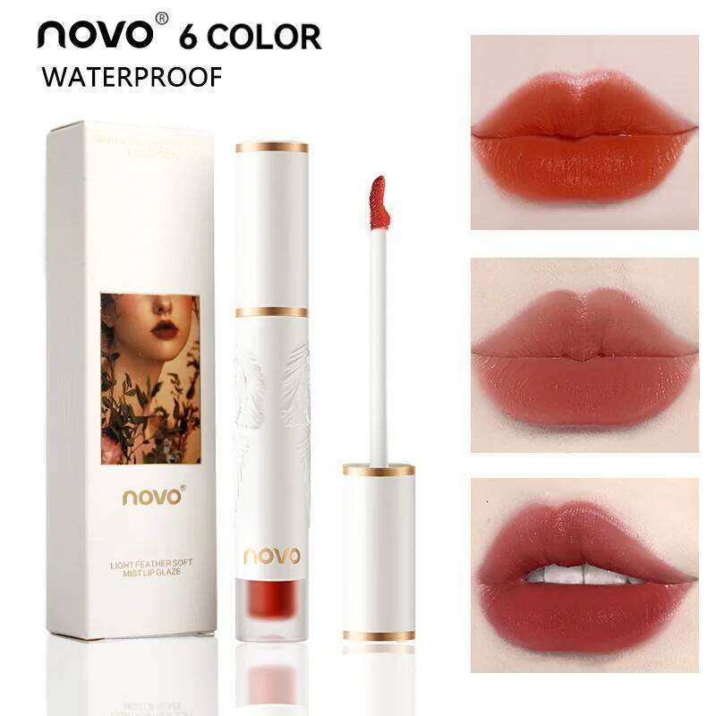 24h Long-Lasting Matte Glaze, Waterproof Non Stick Cup Liquid Lipstick, High Pigment Gloss, Diverse Shades Lip Tint W260311