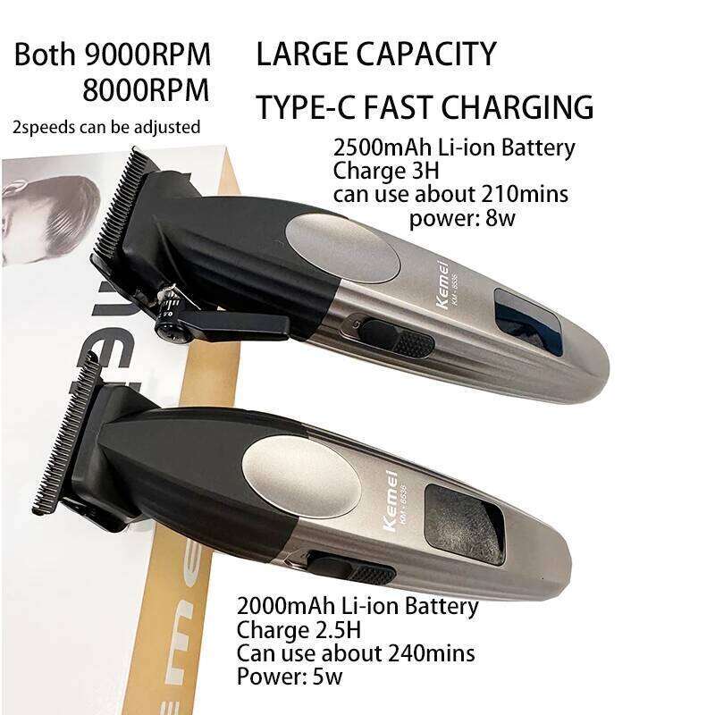 Kemei KM8536 Trimmer Baber Professional Clipper Hair Cutting Machine With Charging Base For Electric Men Gift C260312