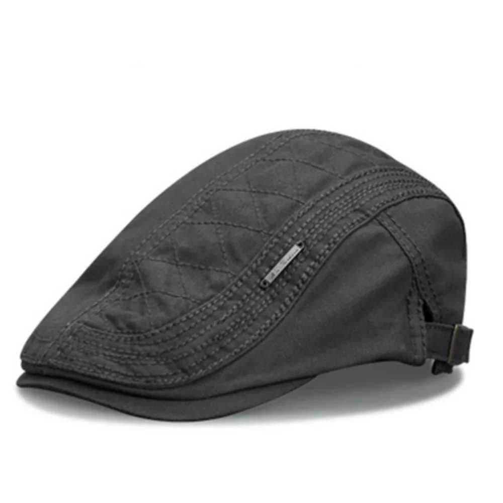 Cotton Newsboy CAPs Men Solid Color Soft Casual Street Fashion Retro Beret Hat Golf Driving Cabbie Hat Flat Ivy CAP Seasons H260312 - view 7