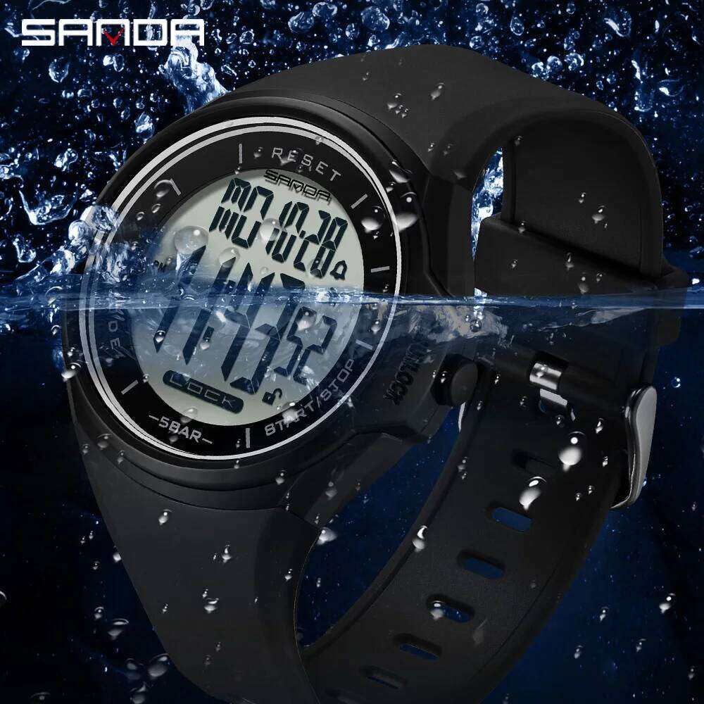 Sanda Fashion Simple Sport Watches Men Military Digital Watch Alarm Clock Shock Resistant Waterproof Relogio Masculino 2131