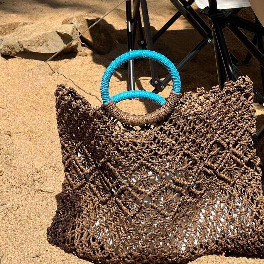 For Women, Large Beach Handbag, Woven Straw Tote Bags , Weaving Shopping Travel Bag WONST