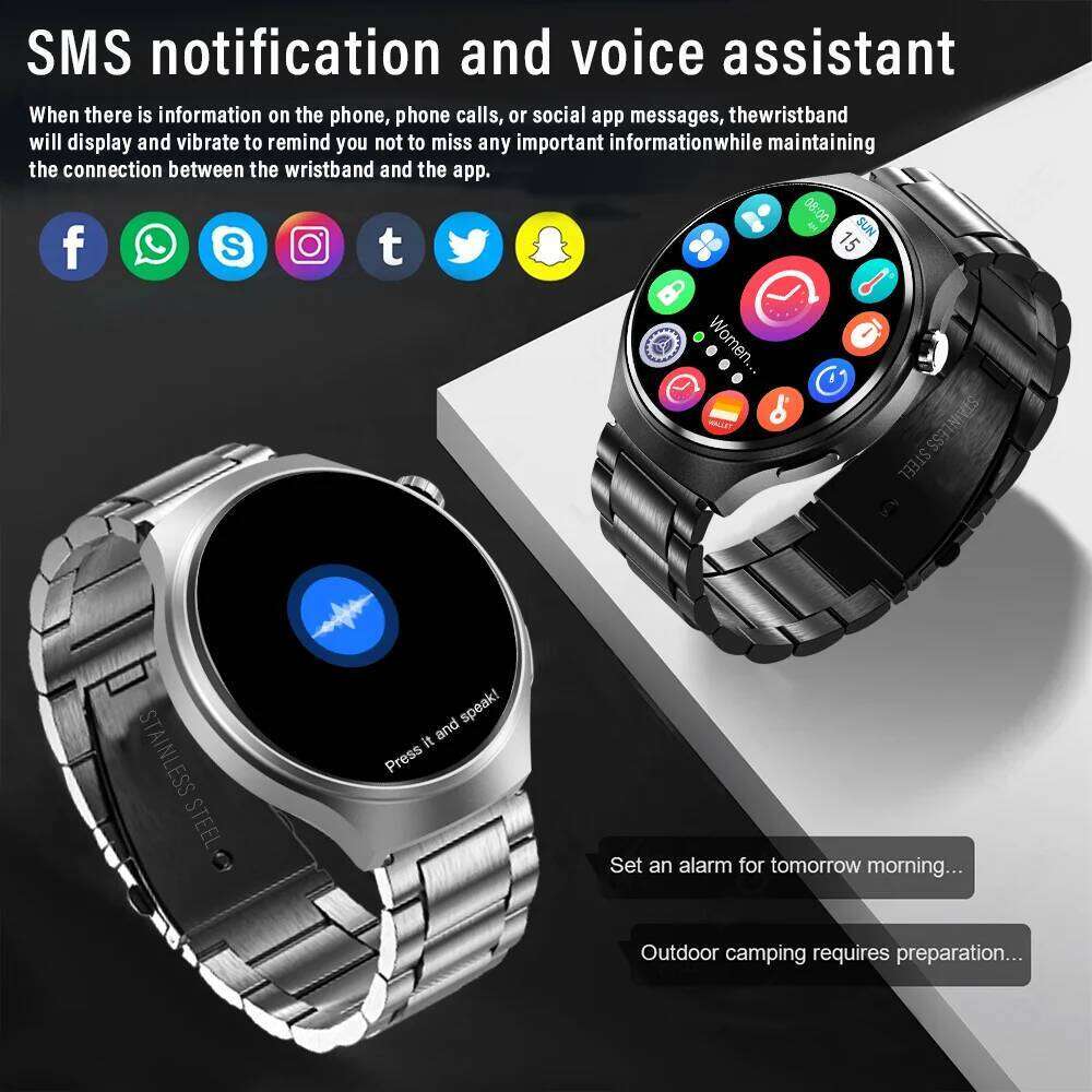 LAXASFIT 2025 New Men's Smart Watch HD Screen Heart Rate Bluetooth Call Smartwatch For Men Women Holiday Gifts