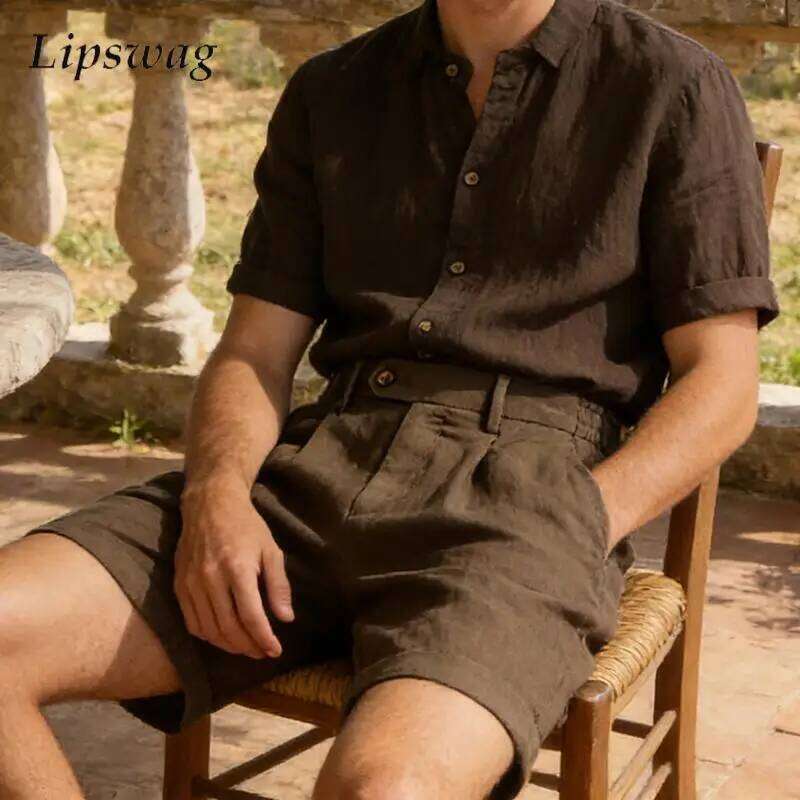 New Casual Elastic Slim Mens Daily Leisure Breathable Bottoms Men 2026 Spring Summer Stylish Solid Color Shorts
