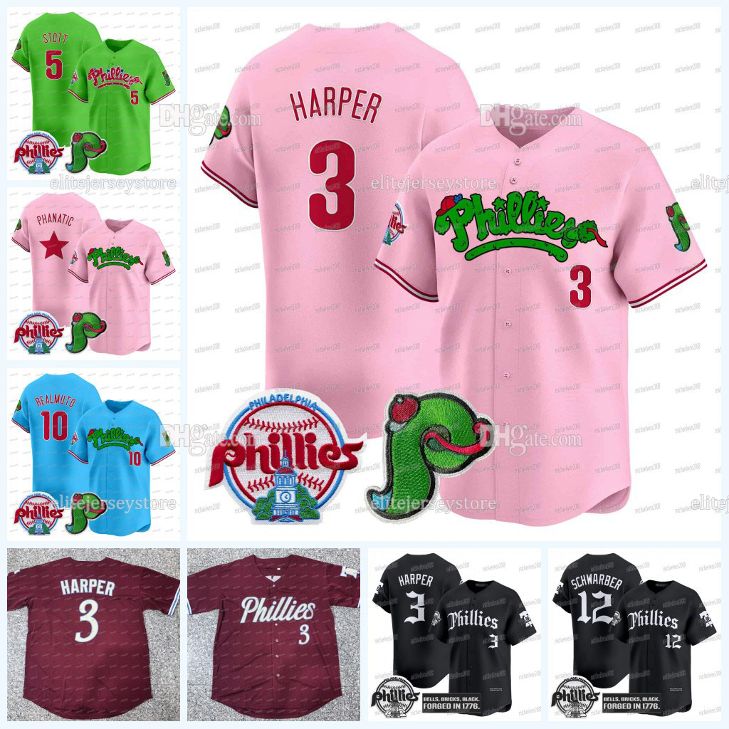 Phillies 2026 Phanatic Baseball Jersey Harper Kyle Schwarber Trea Turner Edmundo Sosa Alec Bohm Bryson Stott Custom 456