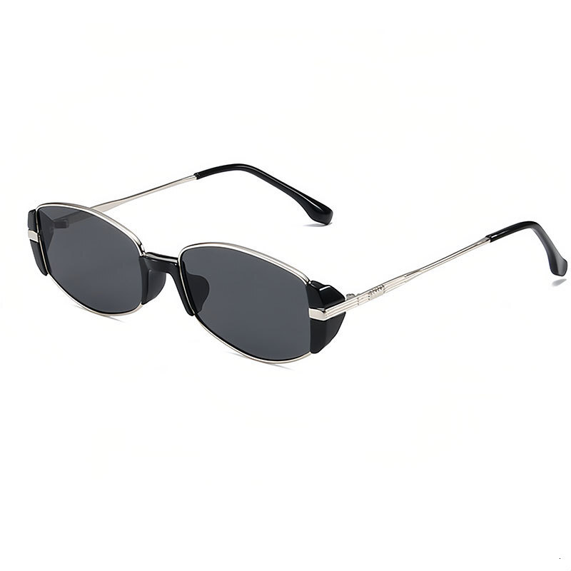 Narrow Frame Cat Eye Korean Style Irregular Modern Retro High-end Slimming Sunglasses for Square and Round Faces