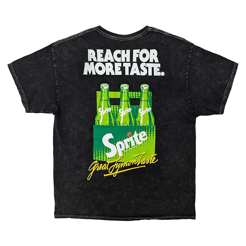 2026 Summer New Soda Drink Graphic T-Shirt Washed Vintage American Unisex Cotton Short Sleeve DTG Tee