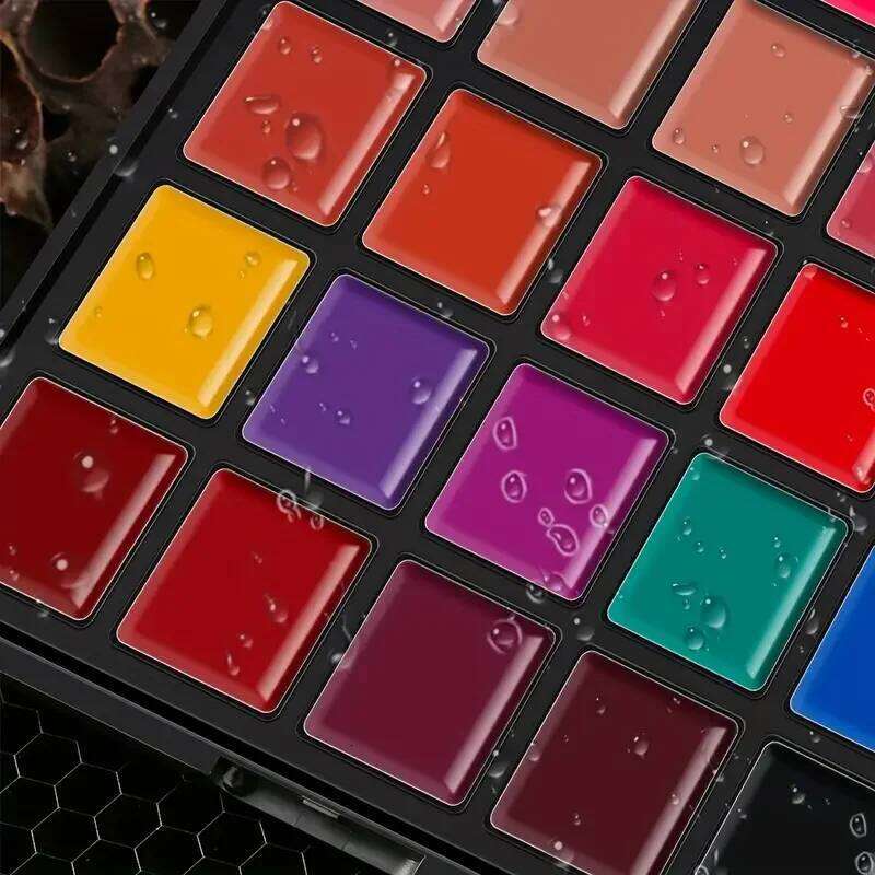 25-Color Lipstick Palette Long-Lasting 24-Hour Wear,Waterproof Smudge-Proof,Multi-Purpose for Lips and Eyes,Valentine's Gift W260311