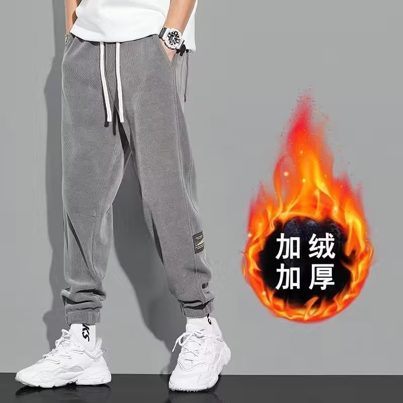 Winter Chenille Sweatpants Spring And Autumn Corduroy Casual Pants Men's Pants With Designer Pants Fleece Lining Thickened Men's Corduroy Sp