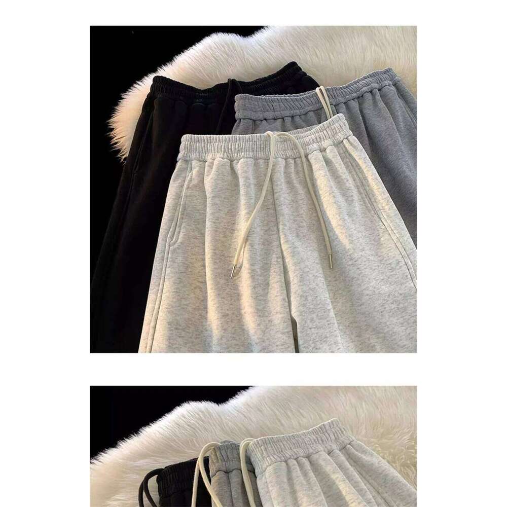 Heavy Duty Sweatpants for Men's Spring and Autumn 2025 New Trend Loose Straight Drawstring Casual Sports Pants