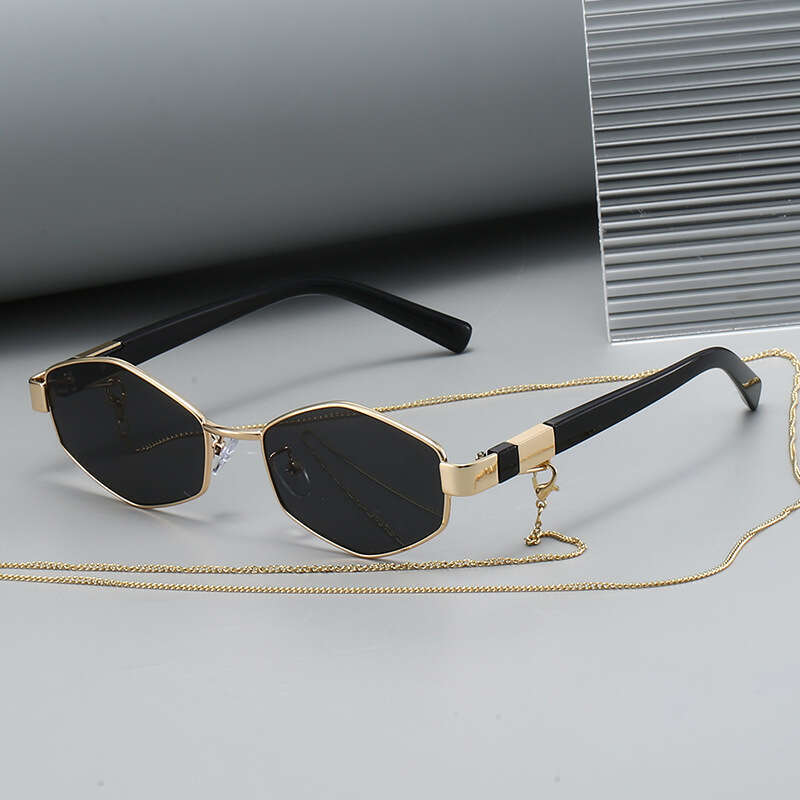 Sunglasses Polygonal Metal Frame European American Style Personality Design with Decorative Accents for Street Photography Daily Outdoor Wear Gift Hig