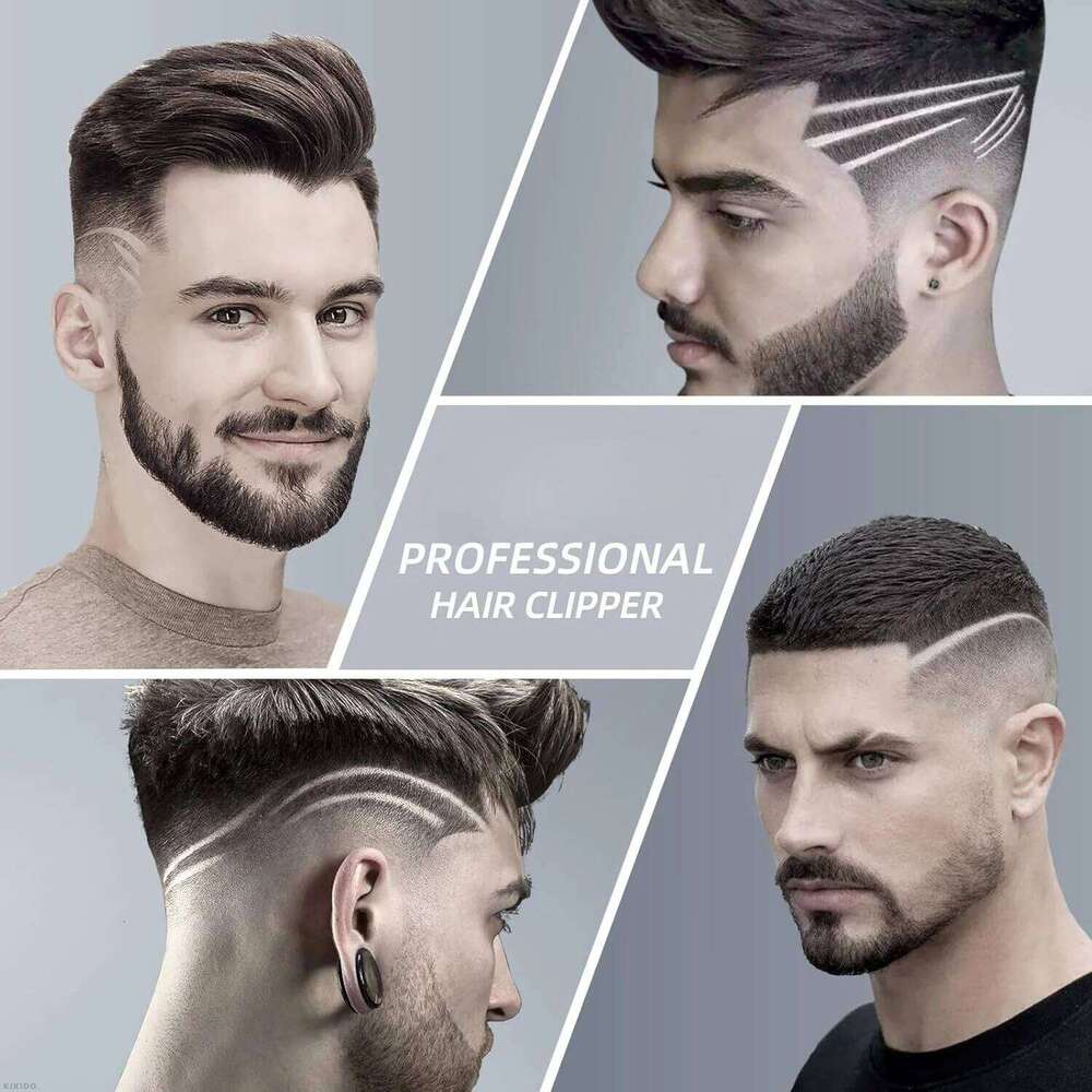 Clippers Professional Cordless Men Barber Cutting Kit Wireless LCD Display Hair Trimmers Rechargeable for Family C260312