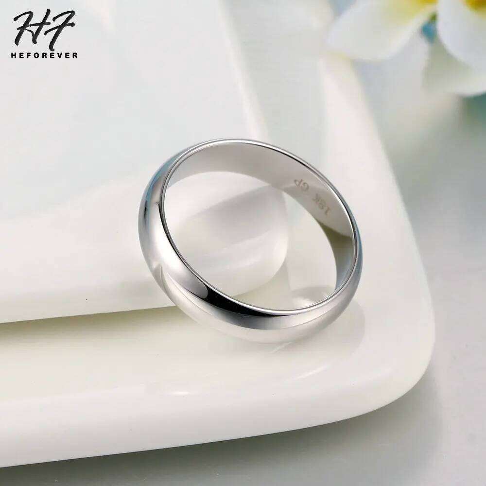 Couple Rings For Man Woman Simple Metal Rose Gold Color Wedding Engagement Dating Gifts Fashion Jewelry Wholesale All Size R049 H260312