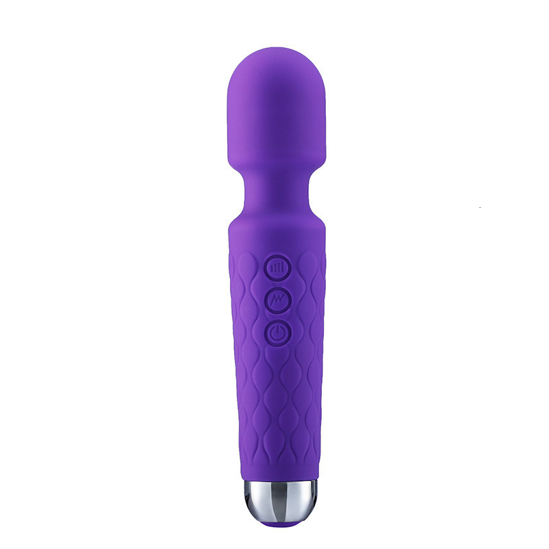 Free Shipping Factory Direct 20 Frequency Rechargeable Knight AV Stick Female Silicone Vibrator Masturbation Massager Adult Products