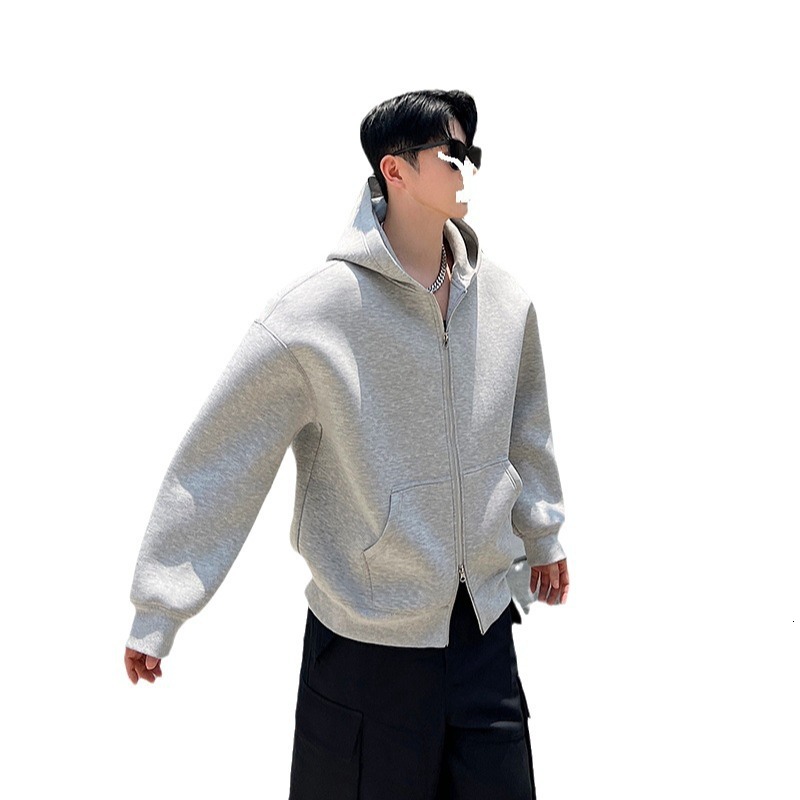 400g Combed Cotton Double-zipper Cardigan Hooded Sweatshirt Designer Hoodie For Men New Autumn Casual Sports Jacket For Women