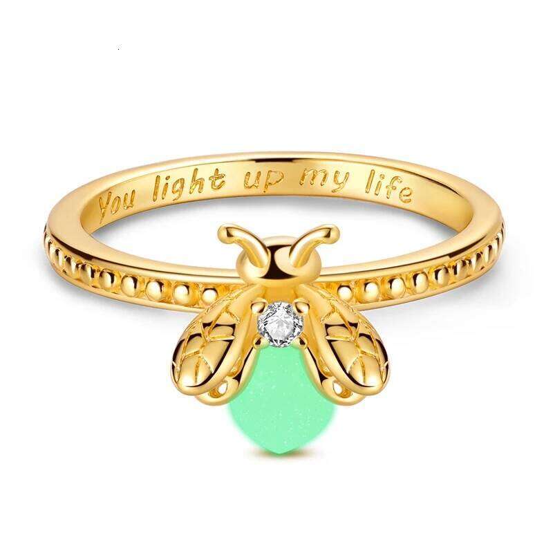 925 Silver Luminous Ring Infinite Original Zircon Wedding Anniversary Golden Moonlight Firefly Rings Women Jewelry Gift H260312