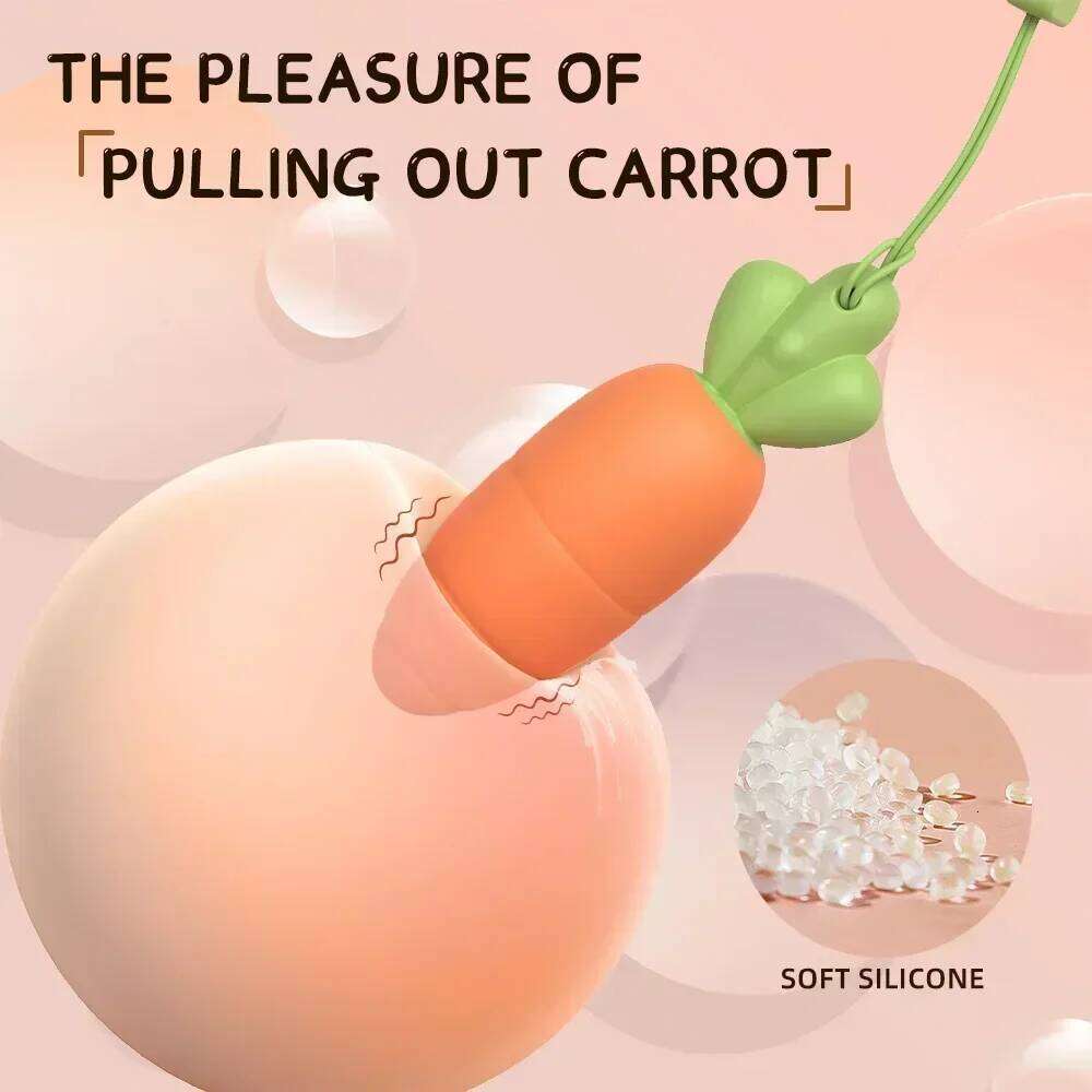 Cute Carrot Vibrating Powerful Mini Bullet 9 Modes for Women Clitoris Stimulator Dildo Adult Sex Toy Anal Massage Vibrator Z260312