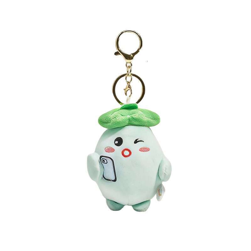 Original plush toy keychain pendant backpacks, cute little accessory for couples using mobile phones, eggplant doll bag charm