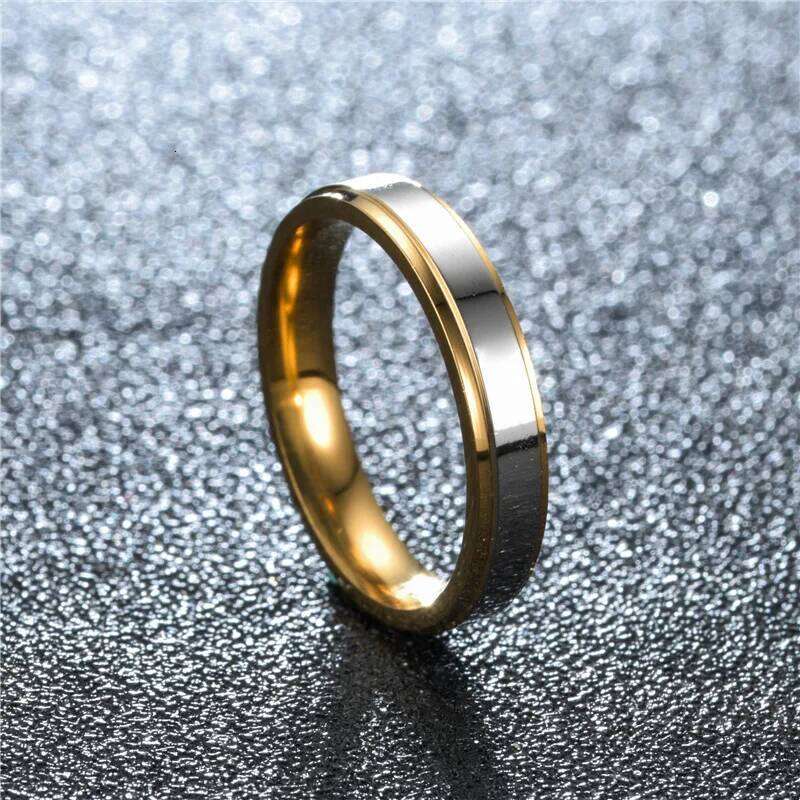 Ramos Stainless Steel Wedding Simple Couple 4mm 6mm Width Band Ring for Women and Men Memorial Day Engagement Gift H260312