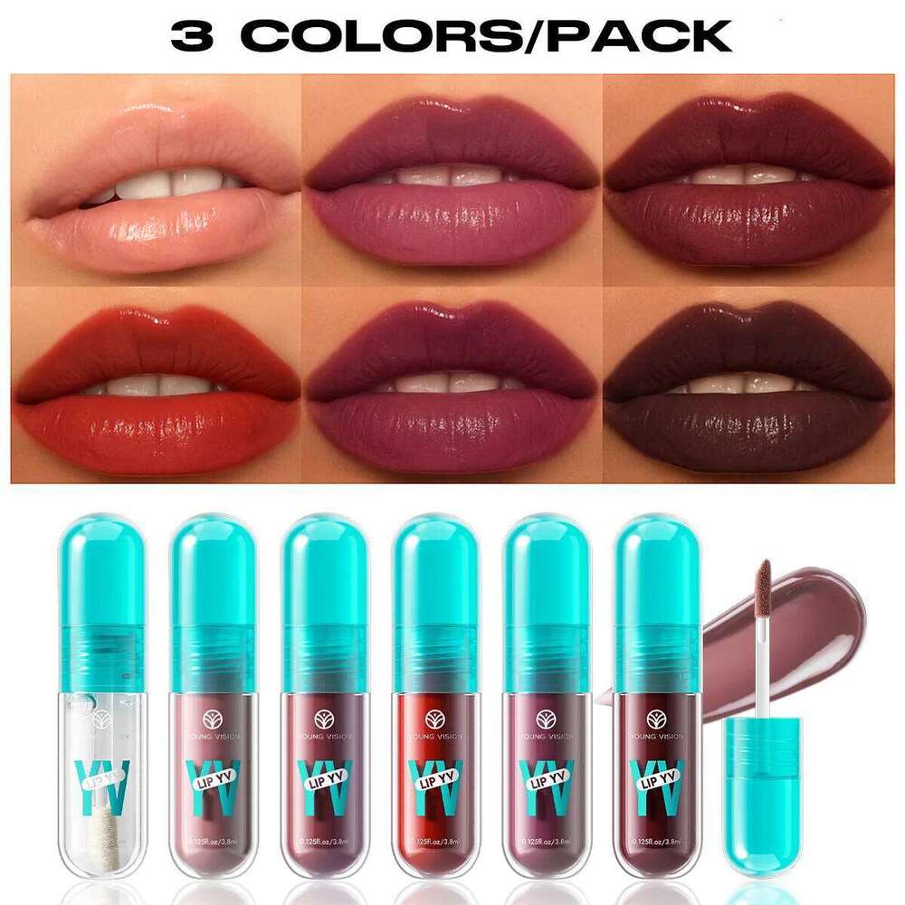 YOUNG VISION 6-Color Avocado Nourishing Glaze: Long-lasting, Vibrant Color, Lightweight and Non-Sticky Lip Gloss. W260311
