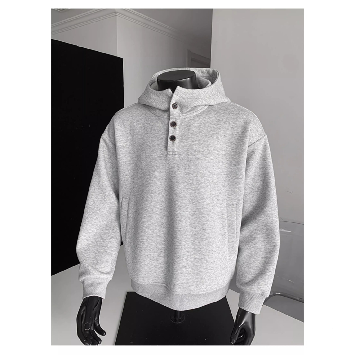 Casual And Stylish Long-sleeved Hooded Button-up Sweatshirt New Designer Hoodie Versatile Ins Harajuku Artistic Simple Trendy Style