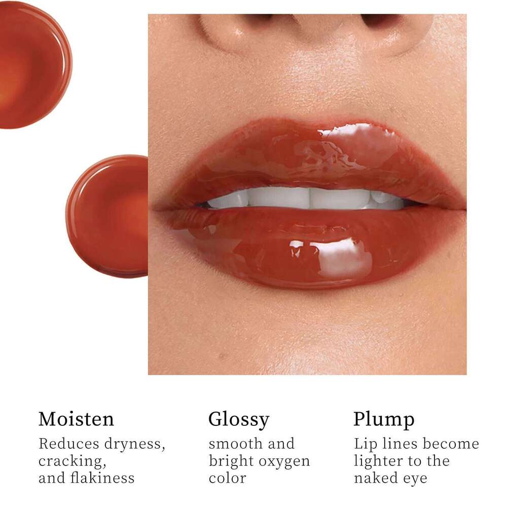 Ocheal Moisturizing Gloss Plumper Shiny Liquid Clear Lip Care Beauty Tinted Mask Glaze Colored Lipstick Makeup W260311