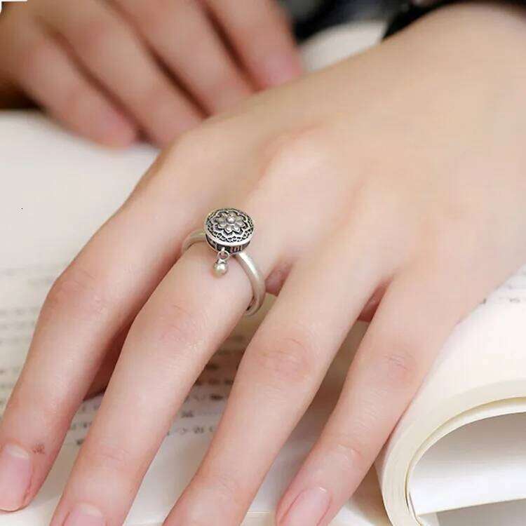 925 Sterling Silver Rotate Cylinder Adjustable Rings For Women Engagement Stackable Jewelry Accessories H260312