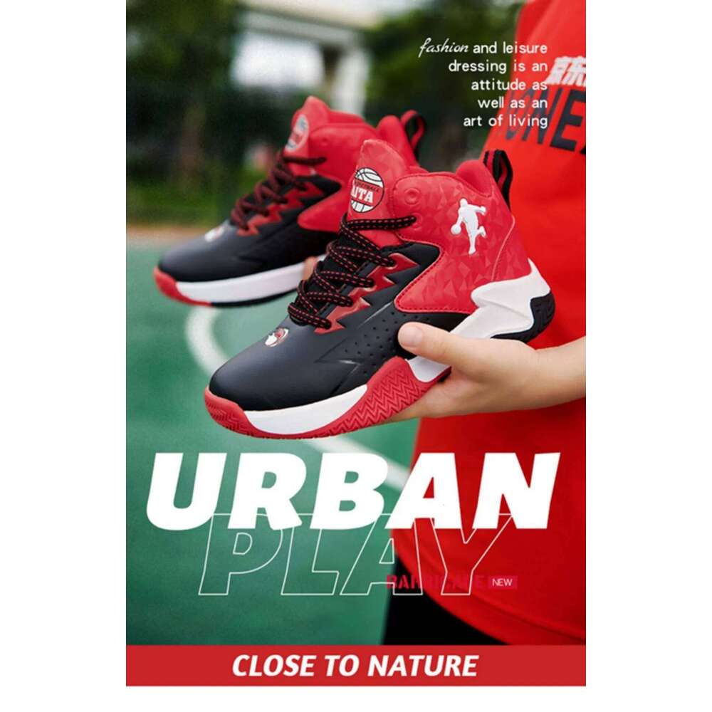 Children Sports Waterproof Low-top Kids Basketball Boys Lace-up Non-slip Shoes for Running Durable Sneakers H260312