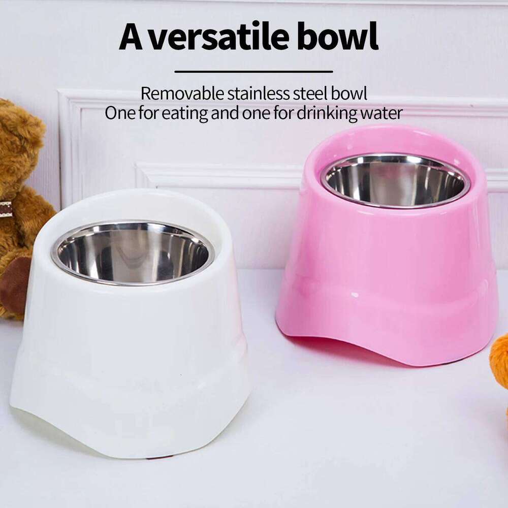 1PC High-top Stainless Steel Food Dog Small And Medium-sized High-footed Bowl, Suitable For Tall Pets 26Y0312