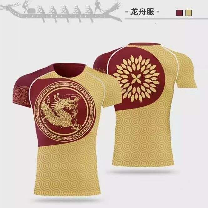Summer Customized Quick-Dry Chinese Dragon Boat Sports Shirt For Men And Women, Short-Sleeved, Breathable, Oversized, Loose-Fit T-Shirt WKERSIY