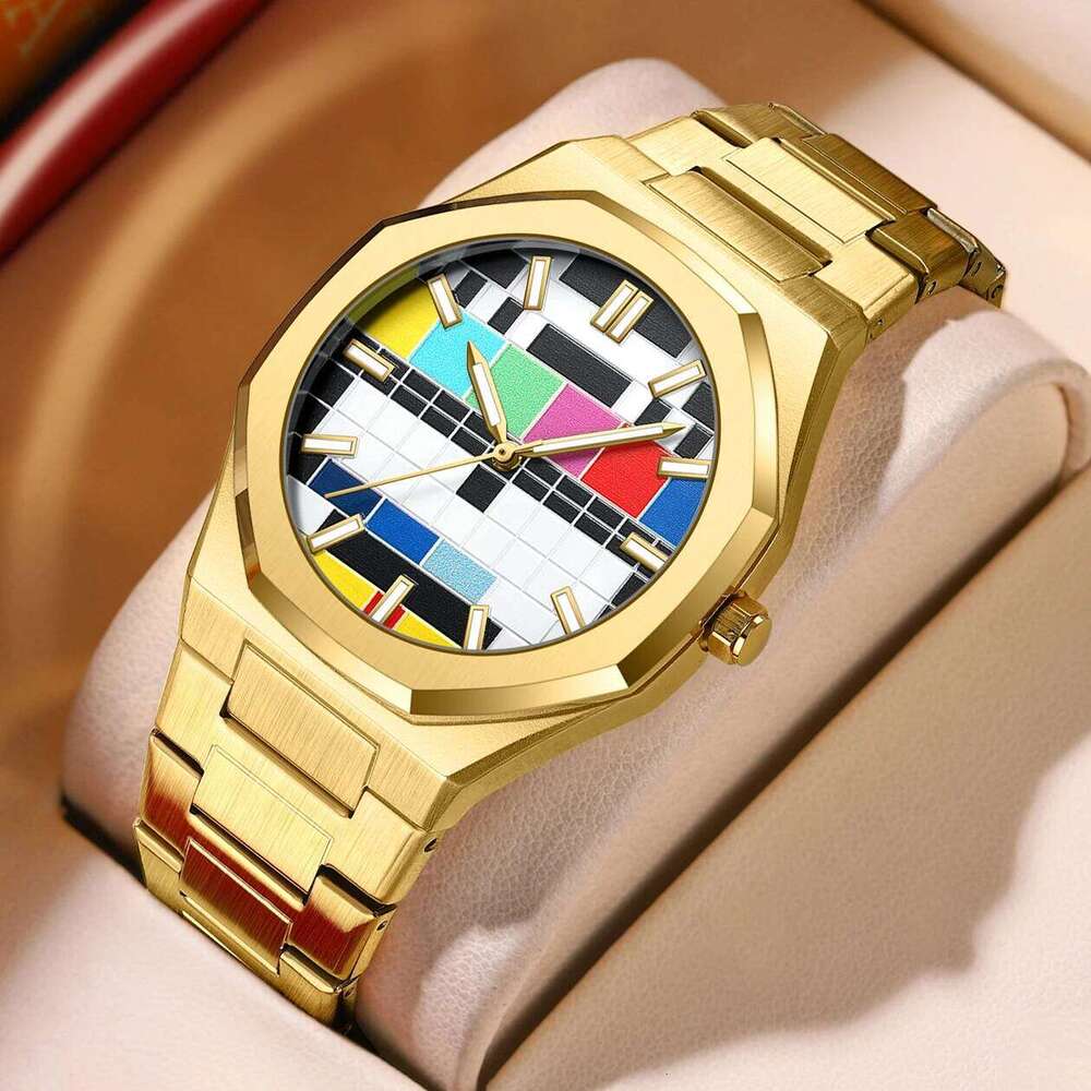 New Fashion Luxury Watches For Man Creative Dial Unique Design Luminous Steel Strap Waterproof Quartz Watch Gift reloj hombre