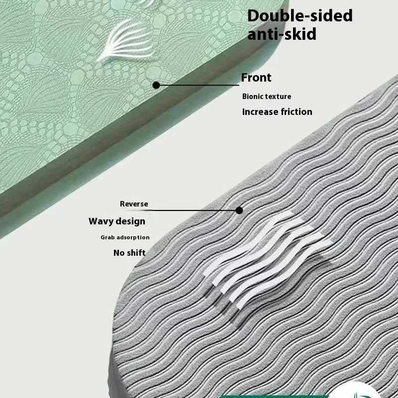 183x60x08cm Non-Slip Yoga Mat Eco Friendly FoldingFor Pilates Floor Workouts Foldable Travel Fitness Exercise Double Sided M260312