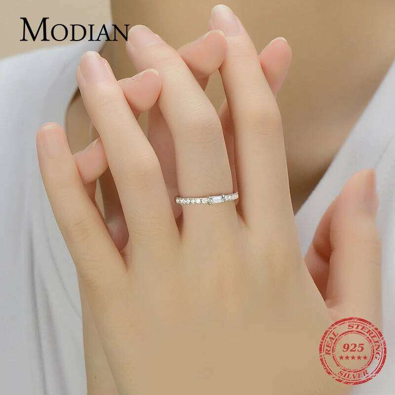 Modian Top Quality Real 925 Sterling Silver Classic Charm AAAAA Zirconia Wedding Finger Rings For Women Fine Jewelry anel H260312