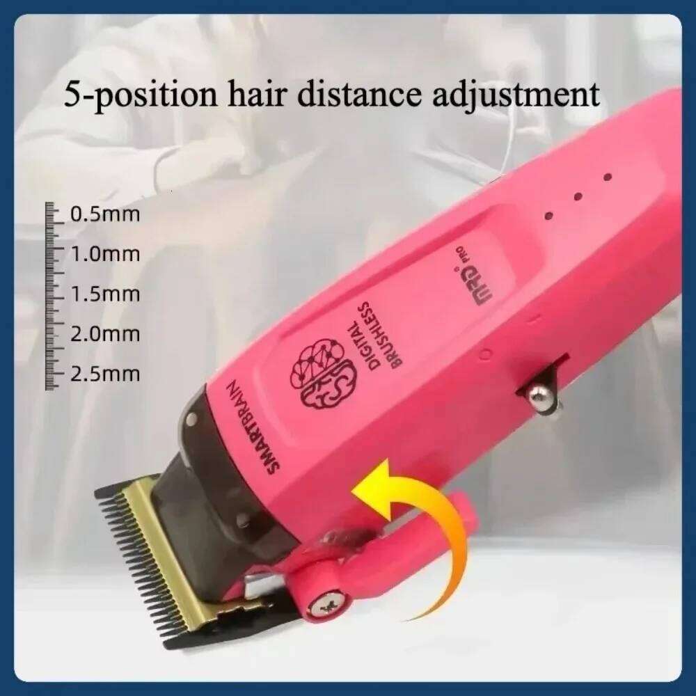 MRD HC-90-4 Smart Brain Men's Hair Clipper Professional Full Metal Lift Height Torque Digital Brushless Motor Cordless Clippers C260312