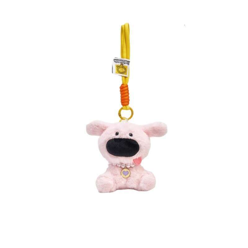 Cute Big Nose Dog Plush Cartoon Backpack Pendant Car Keychain Doll Bag Decoration Puppy