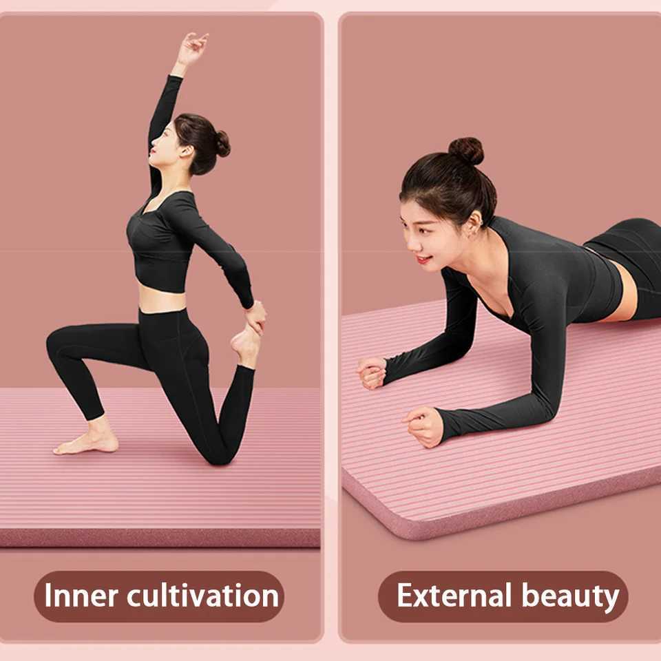 8mm NBR yoga mat anti slip thickened style for beginners home yoga mat for sports dance fitness floor mat equipment M260312